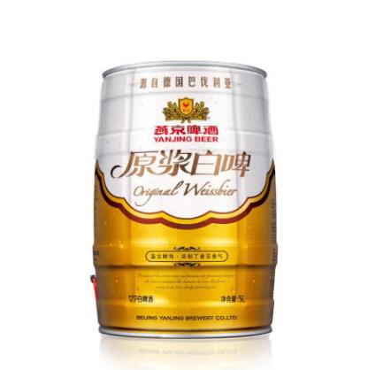 燕京啤酒 12度原浆白啤 5L桶装 